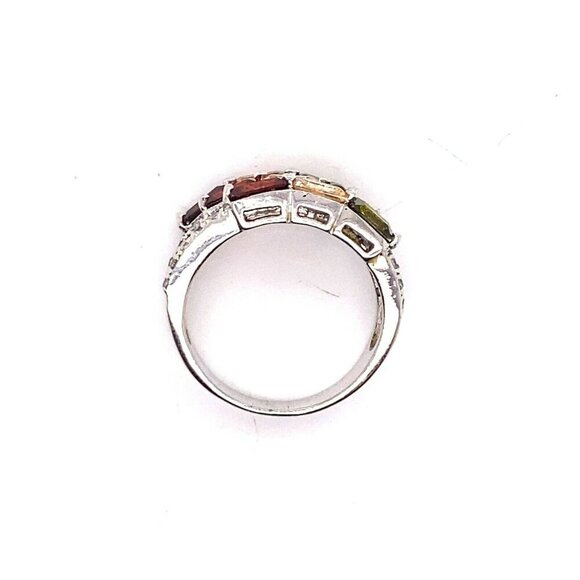 Designer Sterling Silver & Multi Gemstone Size 7 Ring! 49 - Picture 6 of 6